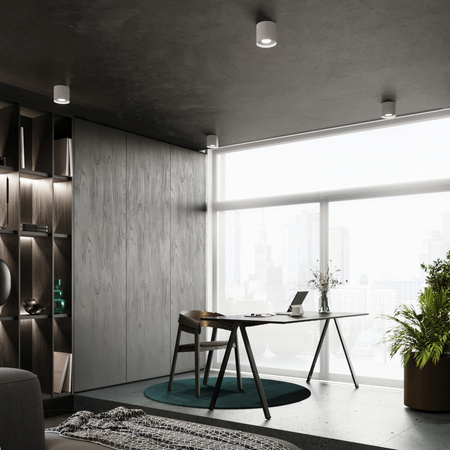 Lampa Sufitowa Oprawa Natynkowa SPOT TUBA GU10 Cylindryczna Biała Minimalistyczna Mika Sollux