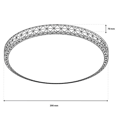 Plafon LED Lampa Sufitowa Natynkowa AGA2 48W IP44 CCT Biały Okrągły 40cm + PILOT LUMILED