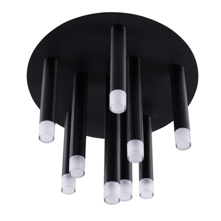 Lampa Sufitowa Natynkowa 9x G9 Czarna Glam Sanico Goldlux