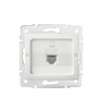 Adapter Gniazdka RJ45 Internetowe Kwadratowe Białe LOGI Kanlux
