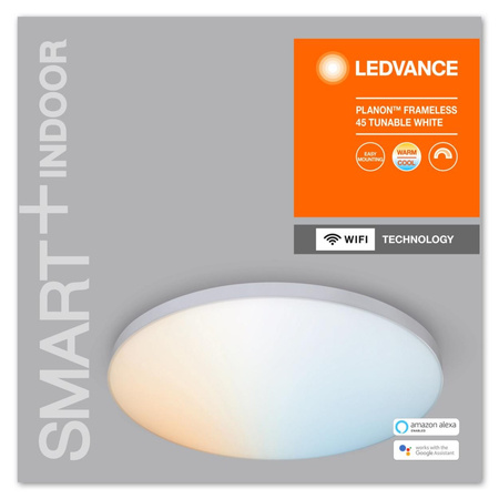 Panel LED Natynkowy Bezramkowy Oprawa Oświetleniowa 28W 2700lm CCT Ściemnialna 45cm SMART+ WiFi Planon Frameless Ledvance