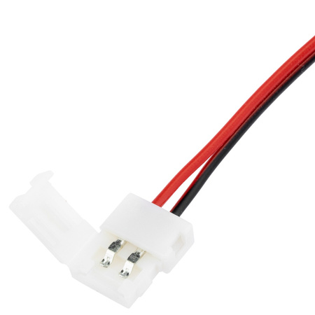 Złączka taśmy LED 2PIN DC 2.1 zatrzask gniazdo z przewodem 8mm