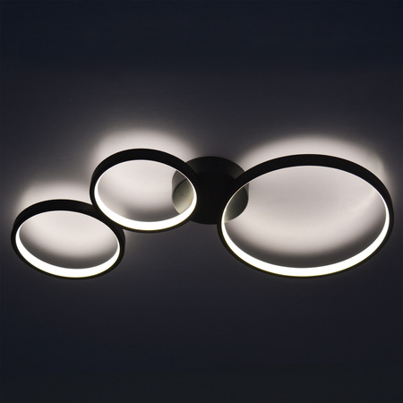 Lampa LED Sufitowa 33W 5200lm 4000K Neutralna Czarna Flamenco Sanico Goldlux