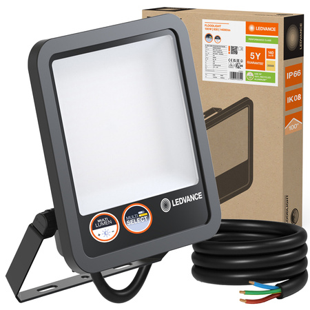 Naświetlacz LED Reflektor Zewnętrzny Lampa 100W 14000lm 3000K IP66 Czarny Floodlight Ledvance