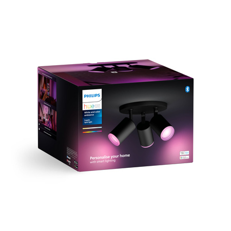 Lampa Sufitowa LED Reflektor 12.6W 1200lm IP20 White and Color Ambiance RGB + TW Biała Inteligentna SMART Zigbee Bluetooth Fugato Philips HUE