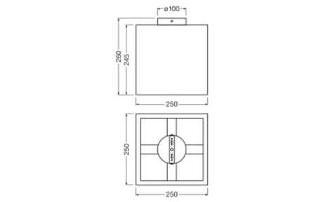 Lampa Sufitowa Reflektor Oprawa Spot Kwadratowa E27 Karton Brązowy Decor Ledvance