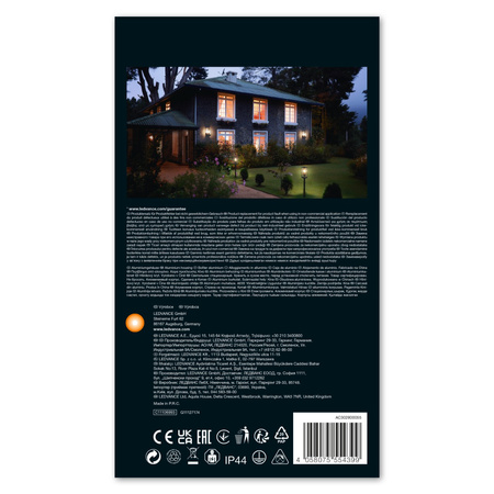 Lampa Ogrodowa Zewnętrzna Kinkiet Elewacyjny LED IP44 Szary Endura Ledvance