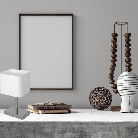 Lampa Stołowa NAPOLI Biała Chrom 1xE27 Biurkowa Nocna Milagro