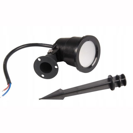 Lampa LED Ogrodowa Zewnętrzna Reflektor SERGIO 7W 2700K Wbijana Czarna Nowoczesna