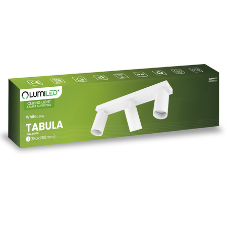 Lampa Sufitowa SPOT TUBA Reflektor Oprawa Halogenowa 3x GU10 TABULA LUMILED
