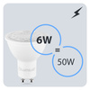 Żarówka LED GU10 Reflektor PAR16 6W = 50W 580lm 3000K Ciepła 24° 36° 60° LUMILED