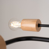 Lampa Sufitowa Żyrandol 4x E27 Naturalne Drewno Czarna Timbo Peach Puff SL.1669 Sollux