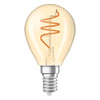Żarówka LED Dekoracyjna P45 Kula E14 4.9W = 40W 470lm 2200K Ciepła CRI90 300° Bursztynowa Filament Ściemnialna Vintage 1906 Osram