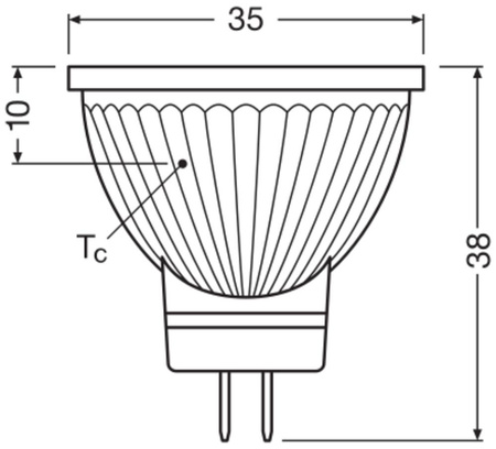 Żarówka LED MR11 GU4 4.5W = 35W 345lm 2700K Ciepła Biała 12V FILAMENT ŚCIEMNIALNA LEDVANCE