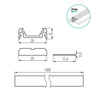Profil Aluminiowy Natynkowy do Taśmy LED Anodowany 1m PROFILO Kanlux