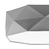 Lampa Sufitowa Plafon Oprawa KANTOOR GRAY Okrągła Biało-Szara 52cm 15W 4xE27 1566 TK Lighting