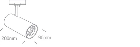 Reflektor szynowy 3 – fazowy REO biały LED 4000K 30W 2700lm