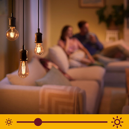 Żarówka LED E27 Kula G200 7W = 40W 470lm 1800K Ciepła 330° FILAMENT Vintage Bursztynowa Ściemnialna Decorative Philips