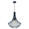 Lampa Wisząca Sufitowa CESTA Granatowa Niebieska 1xE27 Milagro