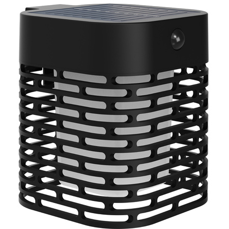 Kinkiet Ogrodowy Lampa Zewnętrzna Elewacyjna Solarny 3.8W 400lm 2700K Ciepła IP44 Czarna z Czujnikiem Ruchu Hara Philips