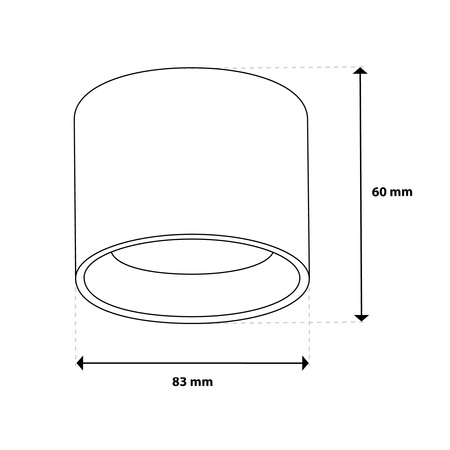Oprawa HALOGENOWA Natynkowa SUNLA Tuba Gx53 LED Spot Kinkiet Sufitowa Walec Czarno - Złoty LUMILED