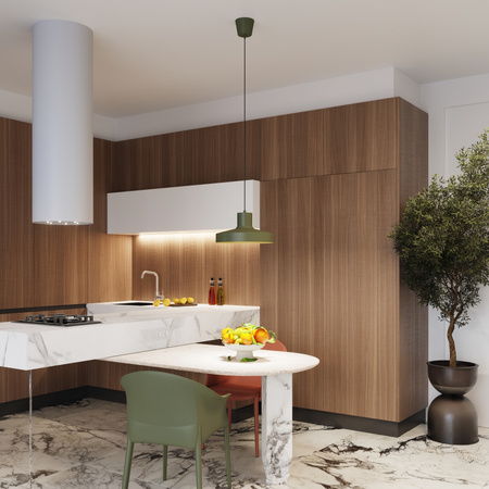 Lampa Wisząca Sufitowa E27 Zielony Oliwkowy BILO Crimson SL.1705 Sollux