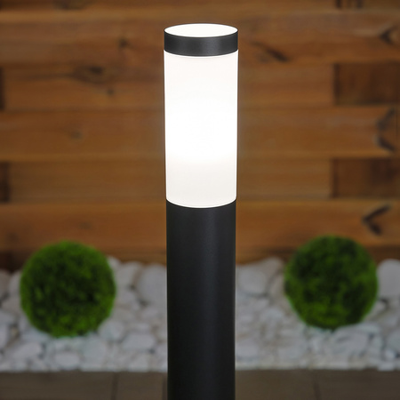Lampa Ogrodowa Zewnętrzna E27 CZARNY SŁUPEK 45cm Lilium LUMILED
