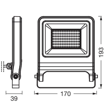 Naświetlacz LED Halogen Zewnętrzny Reflektor 50W 3000K Ciepła 5000lm Szary IP65 Endura Osram