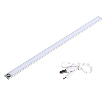 Lampka Podszafkowa LED Listwa Meblowa 3W 4500K 60cm z Czujnikiem Ruchu Srebrna