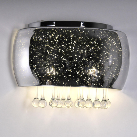 Lampa Ścienna Kinkiet oprawa JULIA szklana chrom kryształki 2x G9 GOLDLUX (Polux) 5901508317438