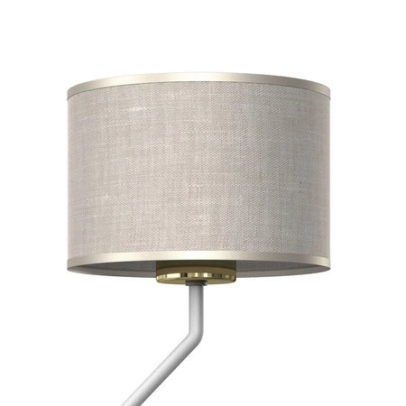 Lampa Ścienna Kinkiet LINO Biała Lniana 1xE27 + 1x mini GU10 Milagro