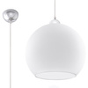Lampa Sufitowa Wisząca Zwis Kula E27 Okrągła Biała Minimalistyczna Ball Sollux