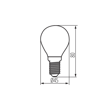 Żarówka LED E14 G45 6W = 60W 810lm 2700K Ciepła XLED Filament Kanlux