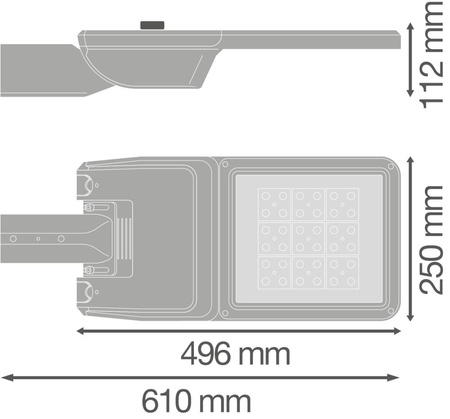 Lampa Uliczna LED Przemysłowa Oprawa Drogowa Ściemnialna 58W 8500lm 4000K IP66 Biały Streetlight Flex Ledvance