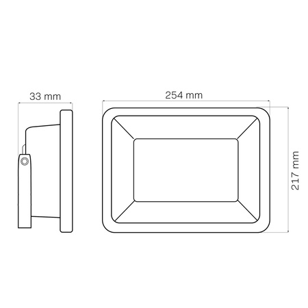 Naświetlacz LED 100W 7000lm 6500K 120° IP65 Czarny GOLDLUX (Polux)