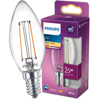 Żarówka LED E14 B35 2W = 25W 250lm 2700K Ciepła Filament PHILIPS