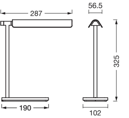 Lampa Stołowa Biurkowa LED 19W 520lm CCT Ściemnialna Czarny Office Line Ledvance