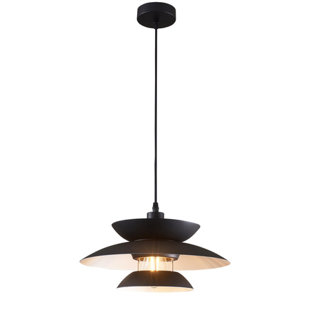 Lampa Sufitowa Wisząca Zwis E27 Czarna Berit Sanico Goldlux