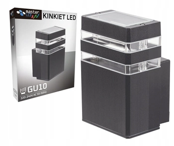 Kinkiet ogrodowy elewacyjny INEZ Ciemny Szary GU10 ALUMINIUM IP54