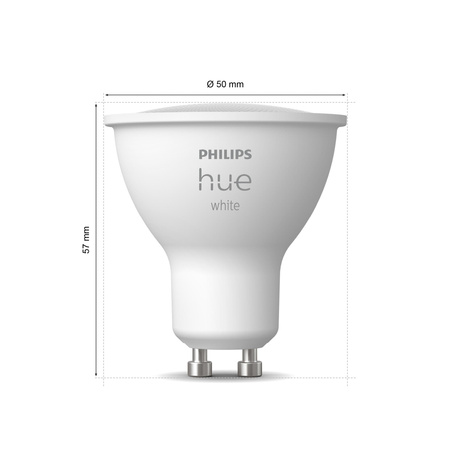 2x Żarówka LED GU10 Reflektor 4.2W = 50W 400lm 2700K Biała Ciepła SMART Inteligentna Bluetooth ZigBee White Philips HUE
