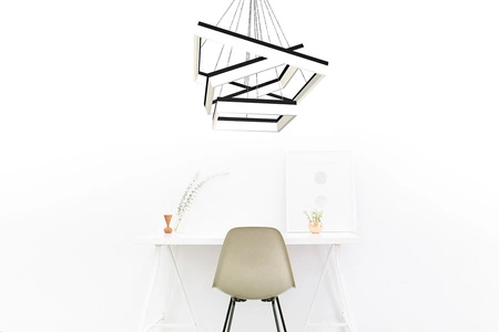 Lampa wisząca NERO 140W 4000K LED IP20 Metal i akryl Milagro Styl nowoczesny Kwadrat