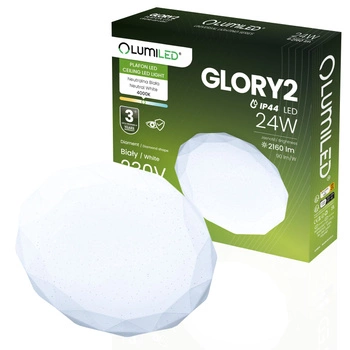 Plafon LED Lampa Sufitowa Natynkowa GLORY2 24W 4000K IP44 Okrągły LUMILED