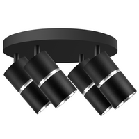 Plafon Regulowany 4x GU10 Czarna Srebrna BAMBOO Sanico Goldlux