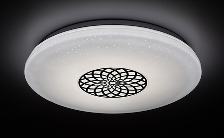 Plafon LED Lampa Sufitowa Oprawa Ścienna Inteligentna 24W 2000lm 3000-6500K CCT RGB Timer Chrom Nowoczesny Ophelia Rabalux