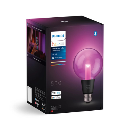 Żarówka LED E27 Kula G95 6.8W = 60W 500lm 2000-6500K CCT + RGB FILAMENT SMART Inteligentna Bluetooth ZigBee White and Color Ambiance Philips HUE