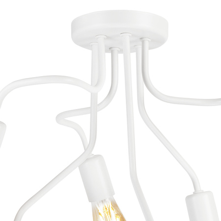 Lampa Sufitowa HILDA 6xE27 Biała LM-6.154 Lamkur