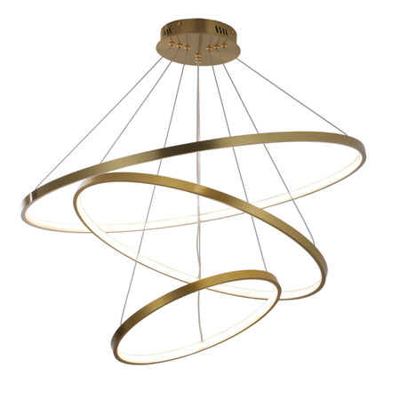 Lampa Sufitowa LED Wisząca Zwis 60W 8000lm 4000K Neutralna 120° Złota LEA Sanico Goldlux