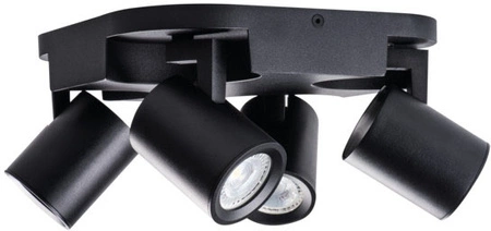 Oprawa lampa sufitowa LAURIN 4xGU10 czarna Kanlux