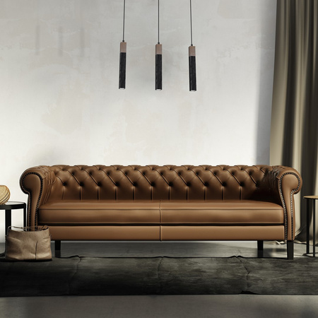 Lampa Wisząca Sufitowa SOLO SAWN Czarna Patyna Drewniana 3x mini GU10 Milagro