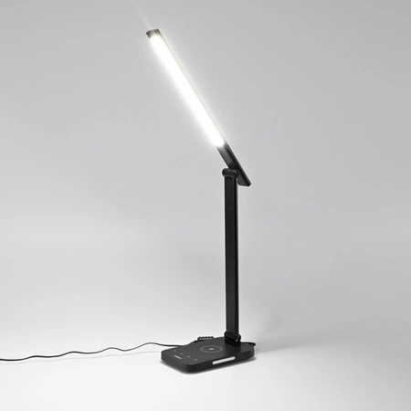 Lampka Biurkowa LED 18W 700lm 6500K Zimna Czarna Ściemnialna Videx